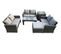 7 Places Salon De Jardin En Rotin Ave Table Basse Canapé Deux Places Table D'appoint