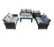 6 Places Salon De Jardin En Rotin Ave Table Basse Canapé Deux Places Table D'appoint