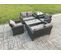 6 Places Gris Foncé Salon De Jardin En Rotin Table Basse Ave Canapé D'amour Fauteuil