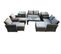 9 Places Gris Foncé Salon De Jardin En Rotin Table Basse Ave Canapé D'amour 2 Table D'appoint