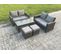 5 Pièces Salon De Jardin En Rotin Ave 2 Petit Tabouret Canapé Gris Foncé