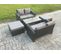 5 Pièces Salon De Jardin En Rotin Ave 2 Grand Tabouret Canapé Gris Foncé