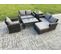 6pcs Salon De Jardin En Rotin Ave Table Basse Grand Tabouret Table D'appoint