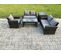 5pcs Salon De Jardin En Rotin Ave Table Basse Table D'appoint Gris Foncé