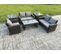 6pcs Salon De Jardin En Rotin Ave Table Basse 2 Table D'appoint Gris Foncé