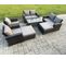 8 Places Dossier Haut Salon De Jardin En Rotins Ave Table Basse Doppelsofa