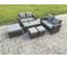 7 Places Dossier Haut Salon De Jardin En Rotins Ave Table Basse Gris Foncé