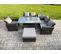 6pcs Salon De Jardin En Rotin Ave Table à Manger Réglable En Hauteur Ave Tabouret