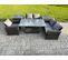 6pcs Salon De Jardin En Rotin Ave Table à Manger Réglable En Hauteur