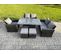 7 Places Salon De Jardin En Rotin Im Freien Ave 2 Petit Tabouret Gris Foncé