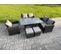 7 Places Salon De Jardin En Rotin Im Freien Ave 2 Petit Tabouret Gris Foncé