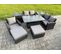 7 Places Salon De Jardin En Rotin Ave 2 Table D'appoint 2 Grand Tabouret Gris Foncé