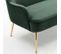 Fauteuil En Velours Doux Moderne Avec Pieds En Or - Vert