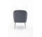 Fauteuil En Velours Doux Moderne Avec Pieds En Or - Gris