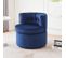 Fauteuil Pivotant En Flanelle Bleu