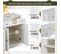 Grand Buffet Avec 4 Portes Et 2 Tiroirs, 150 X 40 X 86 Cm (l/l/h) - (blanc Antique)