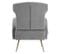 Fauteuil De Salon En Velours Avec Pieds Dorés - Gris