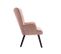 Fauteuil Moderne En Velours - Rose