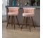 Lot de 2 Tabouret De Bar Rose