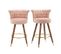 Lot de 2 Tabouret De Bar Rose