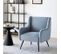 Fauteuil En Velours 70x72x89.5 Cm - Bleu