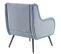 Fauteuil En Velours 70x72x89.5 Cm - Bleu