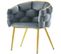 Fauteuil En Velours 50x47x80 Cm - Gris