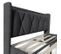 Cadre De Lit à Rangement Double 160x200cm, Sommier En Bois, Gris (matelas Non Inclus)