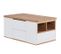 Table Basse Multifonction Pratique - Plateau Se Transforme En 2 Tables, Blanc