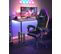 Ergonomique Chaise Gaming Avec Éclairage LED Effets-Noir