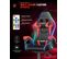 Ergonomique Chaise Gaming Avec Éclairage LED Effets-Rouge