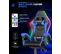 Ergonomique Chaise Gaming Avec Éclairage LED Effets-Bleu