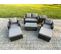 6 Places Gris Foncé Salon De Jardin En Rotin Ave Canapé Table Basse Ave Tabouret