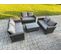 Gris Foncé 6 Places Salon De Jardin En Rotin Ave Canapé D'amour Table Basse