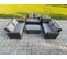 Gris Foncé 6 Places Salon De Jardin En Rotin Ave Canapé D'amour Table Basse Set