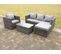 Salon De Jardin En Rotin Avec 3 Places Canapé Chaises Table Basse Repose-pied