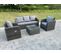 5 Places Salon De Jardin En Rotin Avec Carrée Table Basse 2 Chaises Inclinable