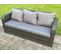 5 Places Salon De Jardin En Rotin Avec Carrée Table Basse 2 Chaises Inclinable