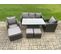 Salon De Jardin En Rotin Avec Canapé 2 Chaises Inclinable 3 Tabourets