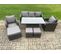 Salon De Jardin En Rotin Avec Canapé 2 Chaises Inclinable 3 Tabourets