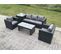 Salon De Jardin Pe Rotin Avec Canapé Table Basse Table D'appoint 2 Chaises Mélange Gris Foncé