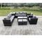 Salon De Jardin Pe Rotin Avec Canapé Table Basse 2 Tabourets 2 Chaises Table D'appoint