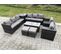 Salon De Jardin Pe Rotin Avec Canapé Table Basse 2 Tabourets 2 Chaises Table D'appoint