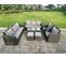 Salon De Jardin En Rotin Avec 2 Canapés Table Basse 2 Chaises Inclinable 2 Tabourets