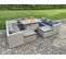 11 Places Salon De Jardin En Rotin Ave 2 Canapé Et Fauteuil Table D'appoint Gris Clair