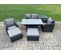 Salon De Jardin En Rotin Avec Table Chaises Inclinable Canapé Mélange Gris Foncé