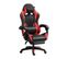 Fauteuil Gamer - Chaise Gaming - Hauteur Réglable - Support Lombaire Et Repose-pieds - Noir Et Rouge