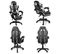 Fauteuil Gamer - Chaise Gaming - Hauteur Réglable - Support Lombaire Et Repose-pieds - Noir Et Blanc