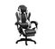 Fauteuil Gamer - Chaise Gaming - Hauteur Réglable - Support Lombaire Et Repose-pieds - Noir Et Blanc