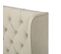 Lit En Tissu Velours En Forme D'oreille Avec Grandes Coutures , Lit Double 160x200 Cm, Beige